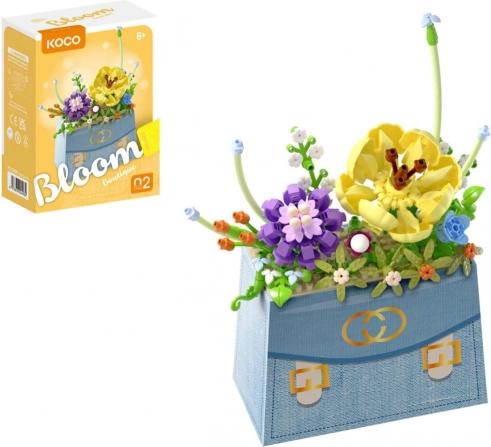 Set di costruzioni KOCO mini fiore in borsetta, 223 pezzi