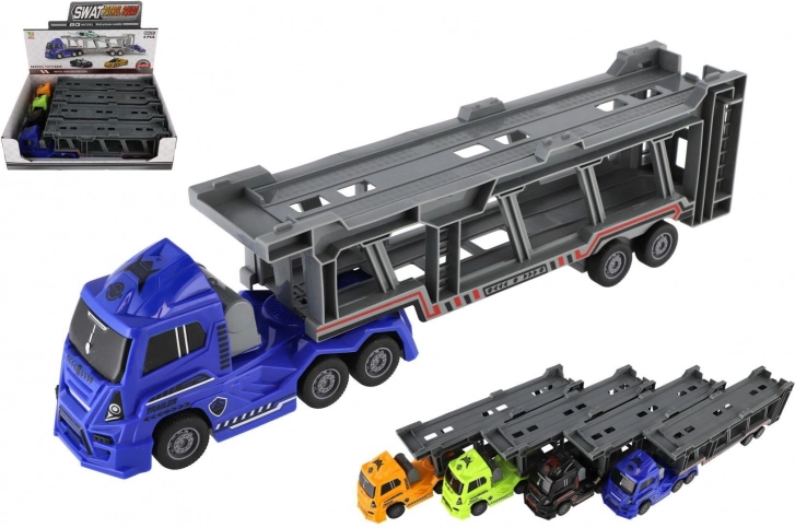 Autocarro di plastica per trasporto con meccanismo a inerzia 45 cm