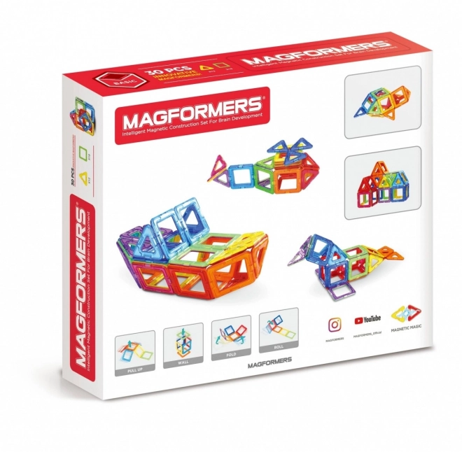 Costruzioni Magiche Magformers Basic 30 Pezzi