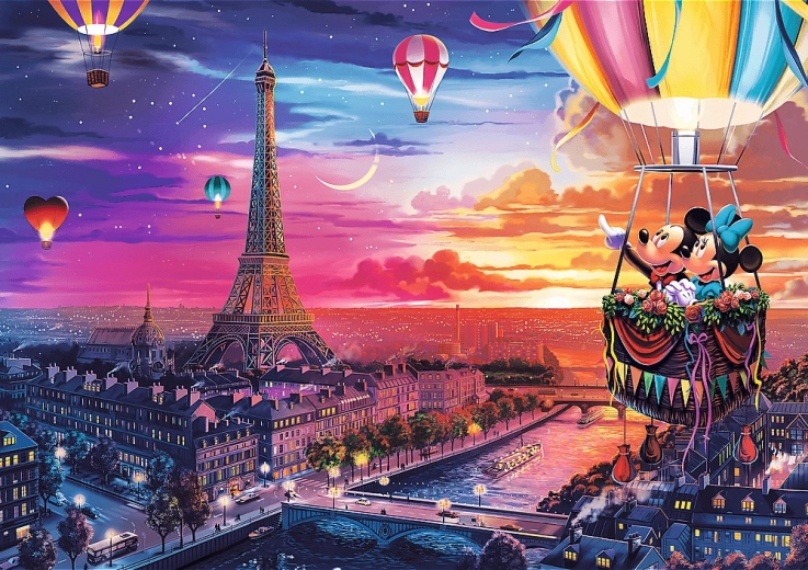 Puzzle TREFL Mickey e Minnie a Parigi 1000 pezzi