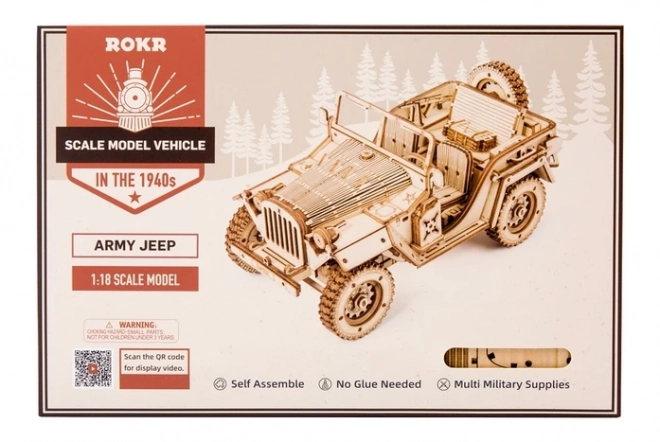 Puzzle 3D in legno Jeep Militare anni '40