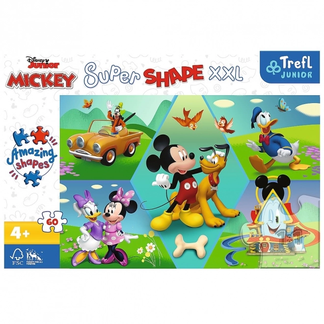 Puzzle Super Shape XXL di TREFL: Topolino Divertimento 60 Pezzi