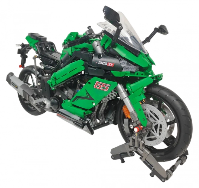 Set costruttivo moto sportiva verde