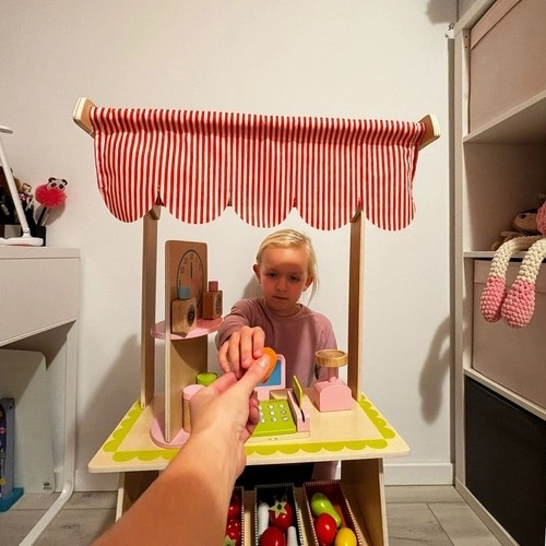 Supermercato per bambini in legno con accessori