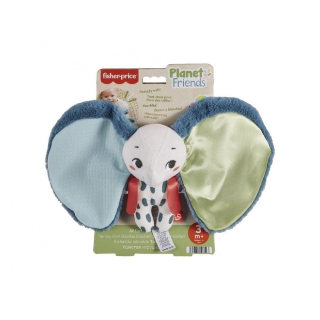 Fisher Price elefantino di peluche con foglie