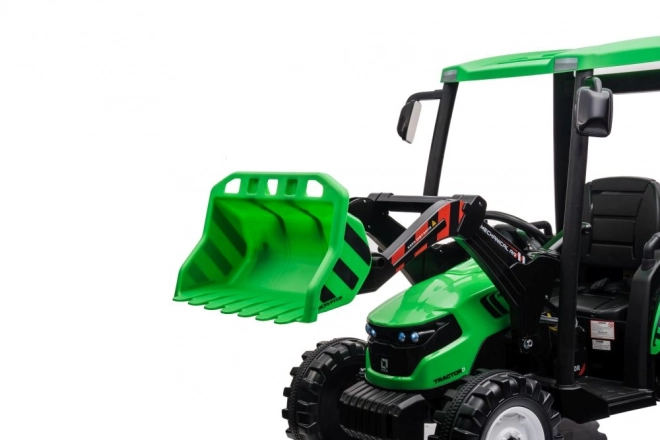 Trattore elettrico Hercules con rimorchio verde 24V