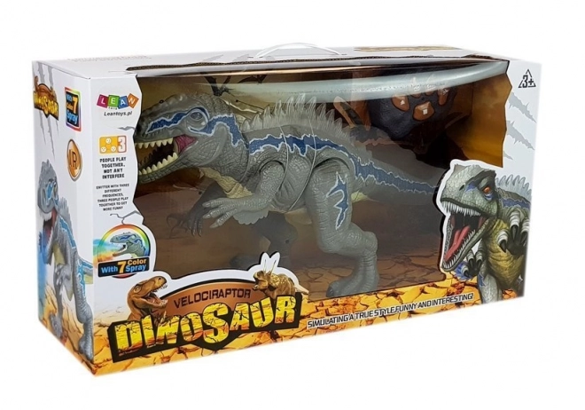 Dinosauro telecomandato Tyrannosaurus luminoso grigio