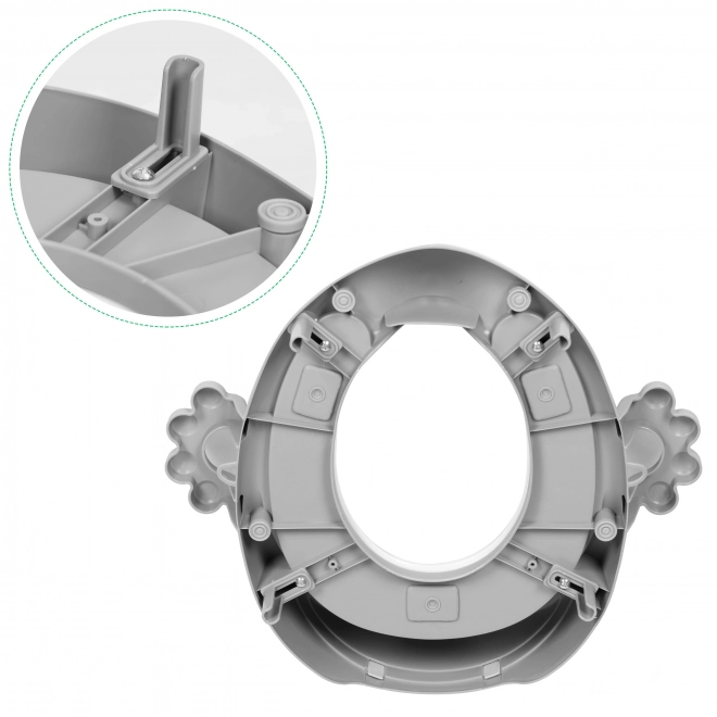 Sedile WC per bambini con maniglie, cuscino morbido, grigio, ECOTOYS