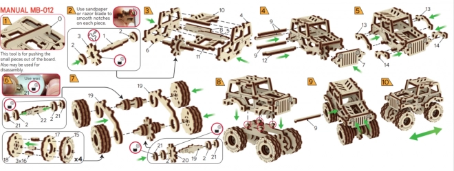 Puzzle 3D in legno Monster Truck