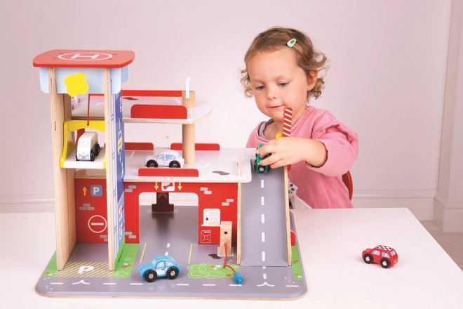 Garage con Parcheggio di Bigjigs Toys