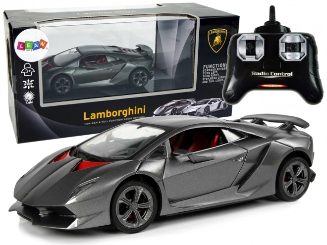 Auto sportiva R/C Lamborghini argento con luci