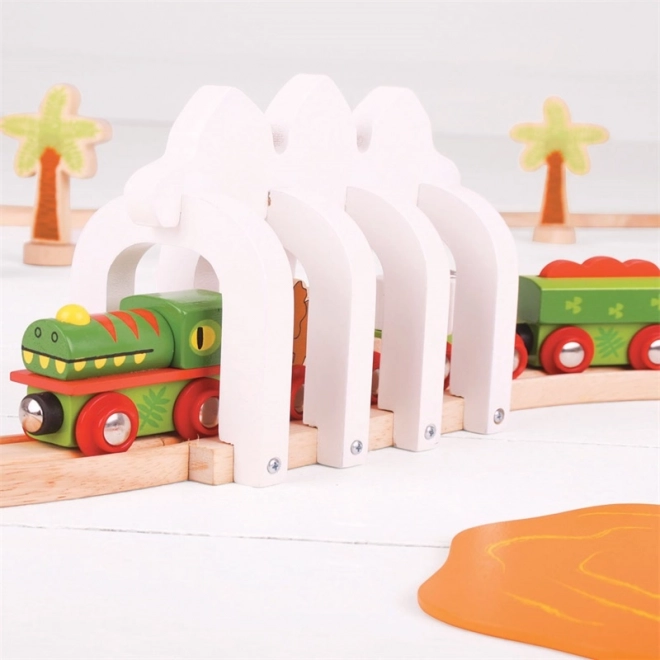 Bigjigs Rail trenino dinosauro con tracce