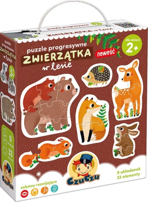 Puzzle progressivi - Animali nella foresta