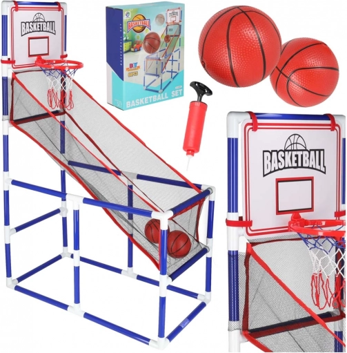 Set da pallacanestro portatile con due palloni e pompetta