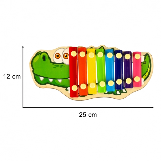 Cimbali colorati in legno per bambini Coccodrillo