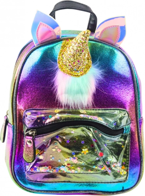 Zaino per bambini Arcobaleno con corno di unicorno