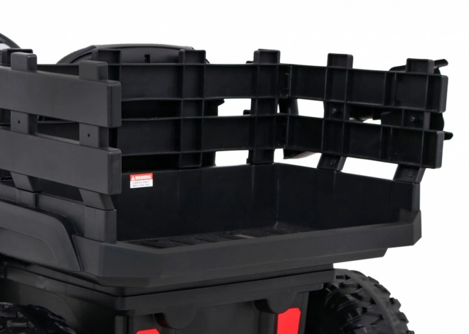 Pick-up agricolo per bambini nero + telecomando + portapacchi + pala + EVA + MP3 LED
