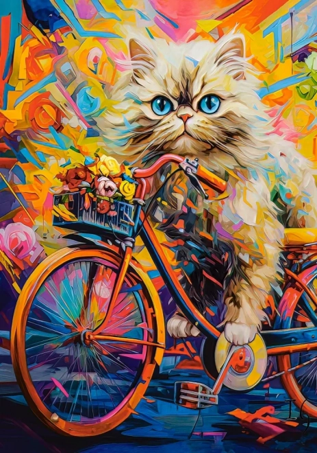 Puzzle Gatto in Bicicletta 180 Pezzi