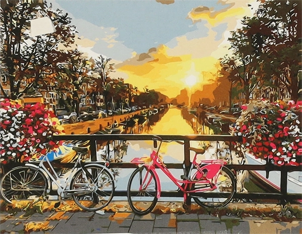 Dipinto con numeri 50x40 cm biciclette