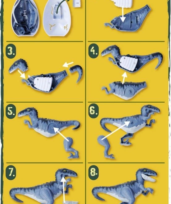 Figura di dinosauro luminoso nell'uovo