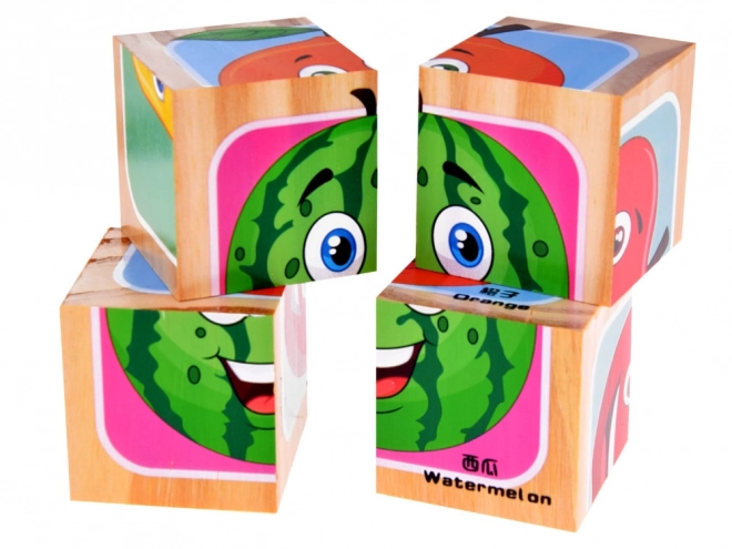 Puzzle Frutta in Legno per Bambini