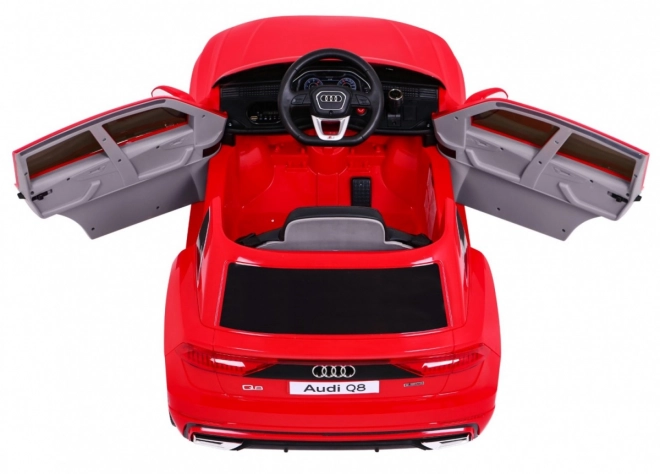 Audi Q8 Sollevatore per bambini batteria Rosso + Telecomando + EVA + Avvio lento + MP3 USB + LED