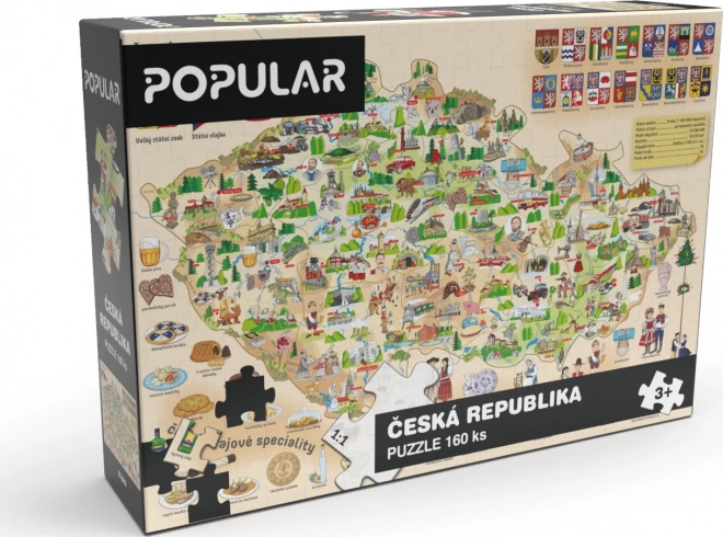 Puzzle popolare con mappa della Repubblica Ceca