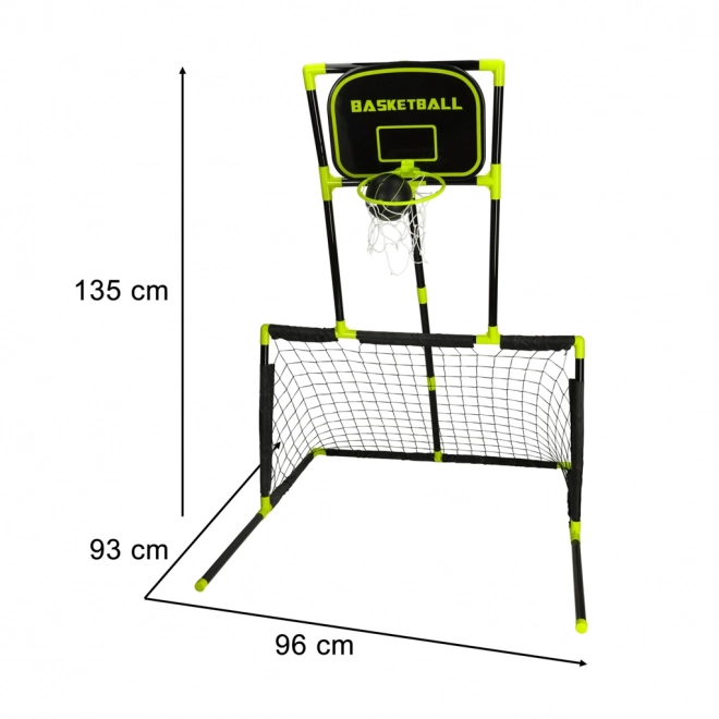 Set sportivo 6 in 1 per bambini con calcetto, basket e hockey