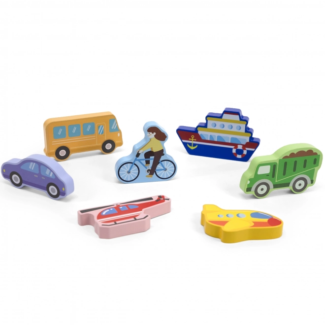 Puzzle in legno - Mezzi di trasporto