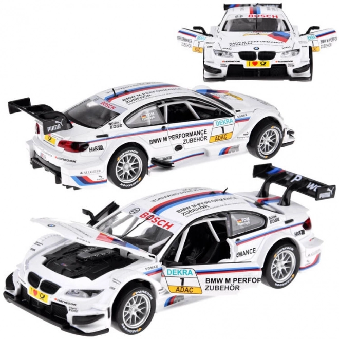 Modello Sportivo BMW M3 DTM in Metallo Scala 1:32 con Luci e Suoni