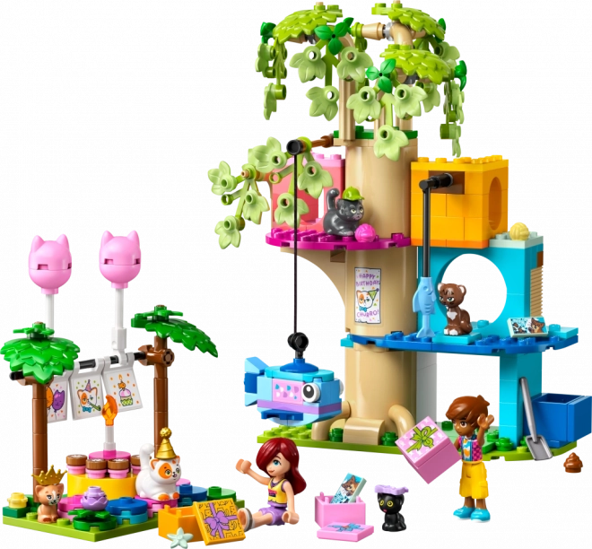 Lego Friends Festa di compleanno del gatto e casa sull'albero