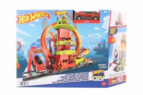 Stazione dei Pompieri Hot Wheels con Anello