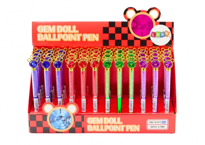 Penna con Topolino e Strass Ricarica Blu 0.7mm