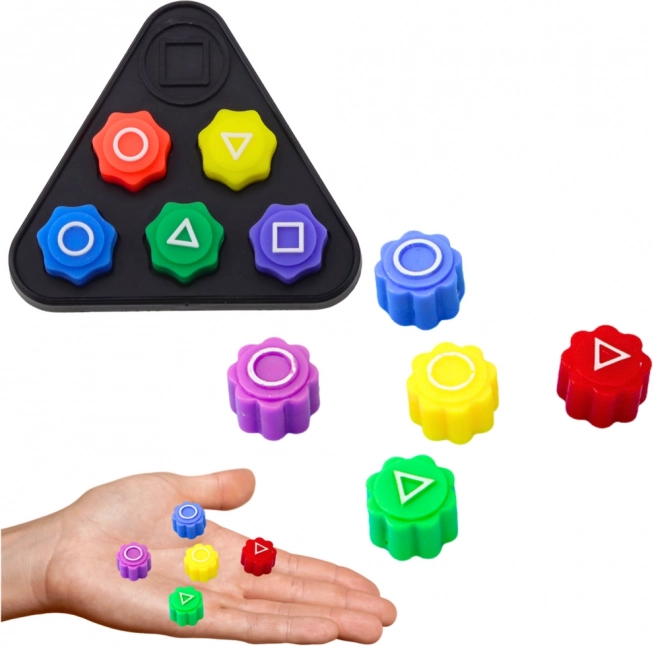 Gioco Gonggi con dadi dalla serie Squid Game con supporto triangolare