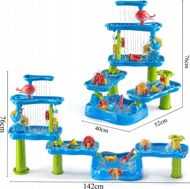 Parco giochi interattivo con acqua e sabbia Woopie