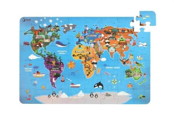 Puzzle Mappa del Mondo 48 Pezzi