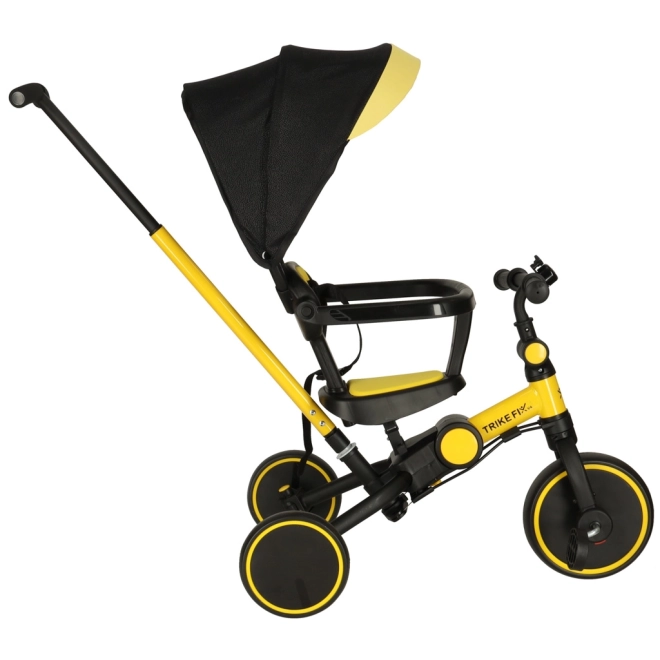 Triciclo per bambini giallo-nero con parasole – Giallonero