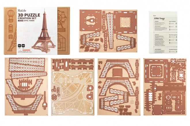 RoboTime puzzle 3D di legno Torre Eiffel notturna