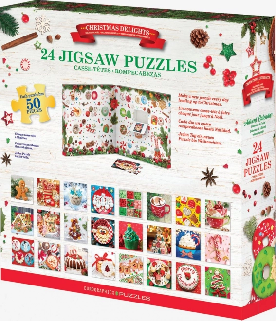 Calendario avvento puzzle dolci natalizi