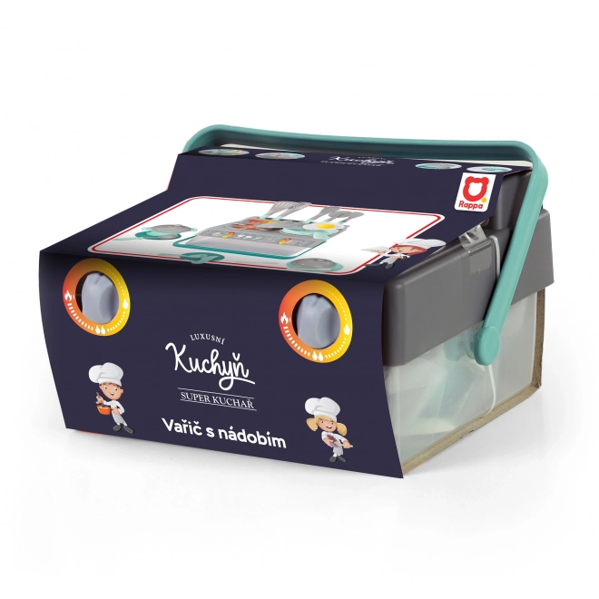 Set cucina con fornello e pentole Collezione Sky