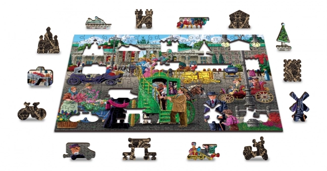 Puzzle in legno Piazza di Parigi a Berlino 2 in 1, 200 pezzi WOODEN CITY