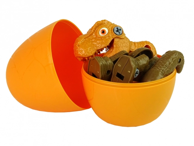 Set di dinosauro T-Rex con uovo fai-da-te arancione