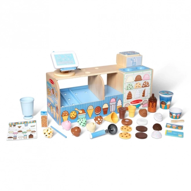Mega gelateria - set in legno per gioco negozio di gelati