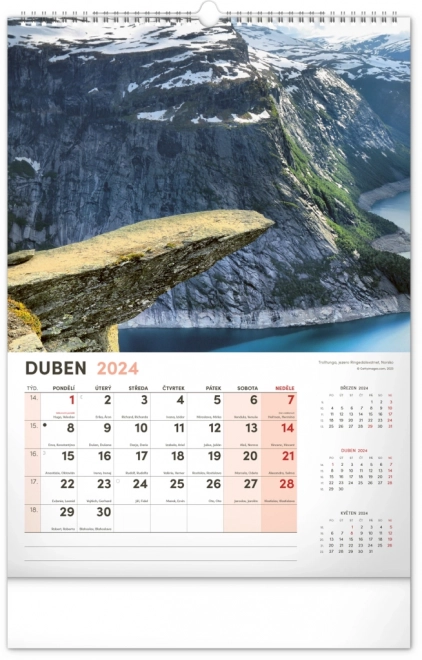 Calendario Da Parete Paesaggio 2024