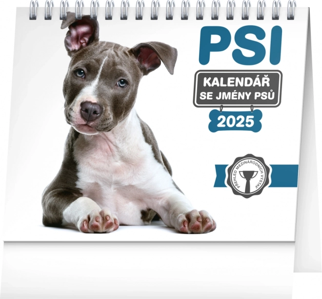 Calendario da Tavolo Cani con Nomi 2025