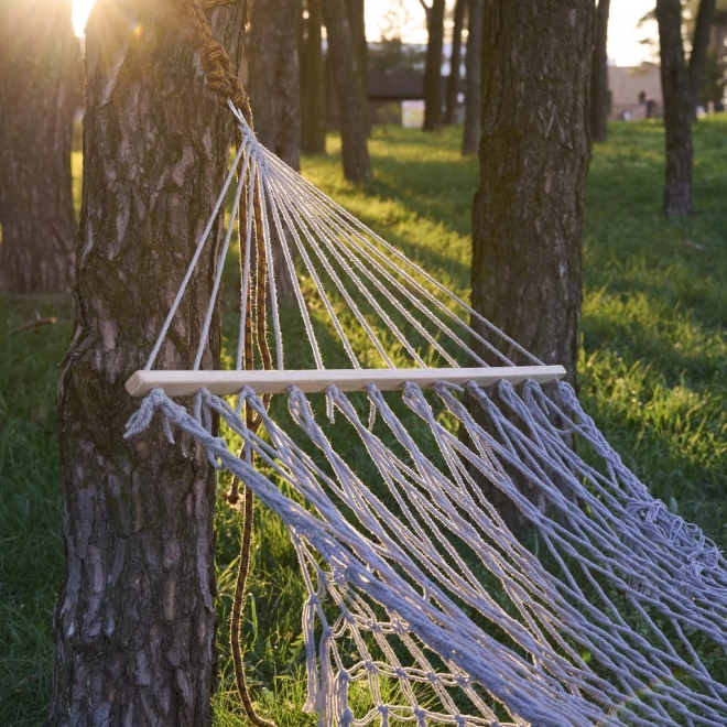 Amaca da giardino Boho con frange grigia 200 cm