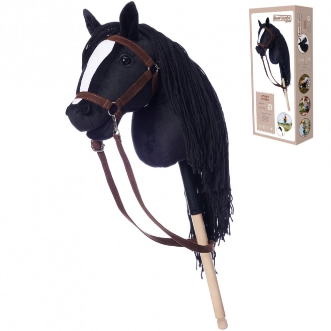 Cavallo da giostra Hobby Horse Hoppihorse nero