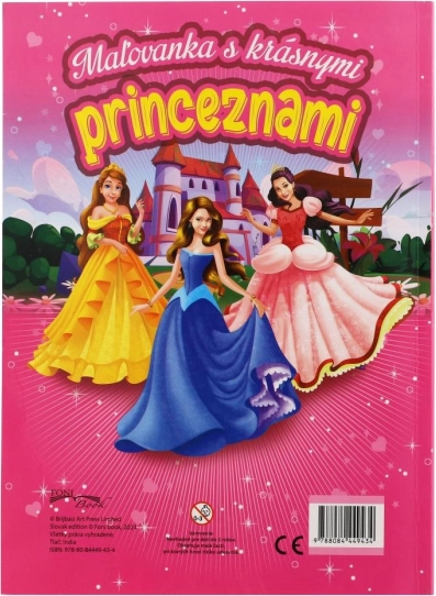 Album da colorare con bellissime principesse con adesivi