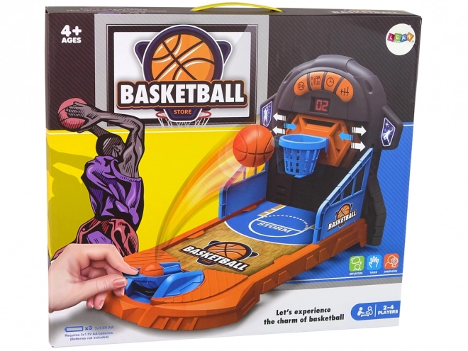 Gioco di abilità basket interattivo con canestro mobile e suono