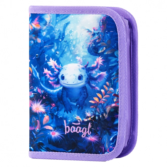 Astuccio scolastico a un piano Axolotl